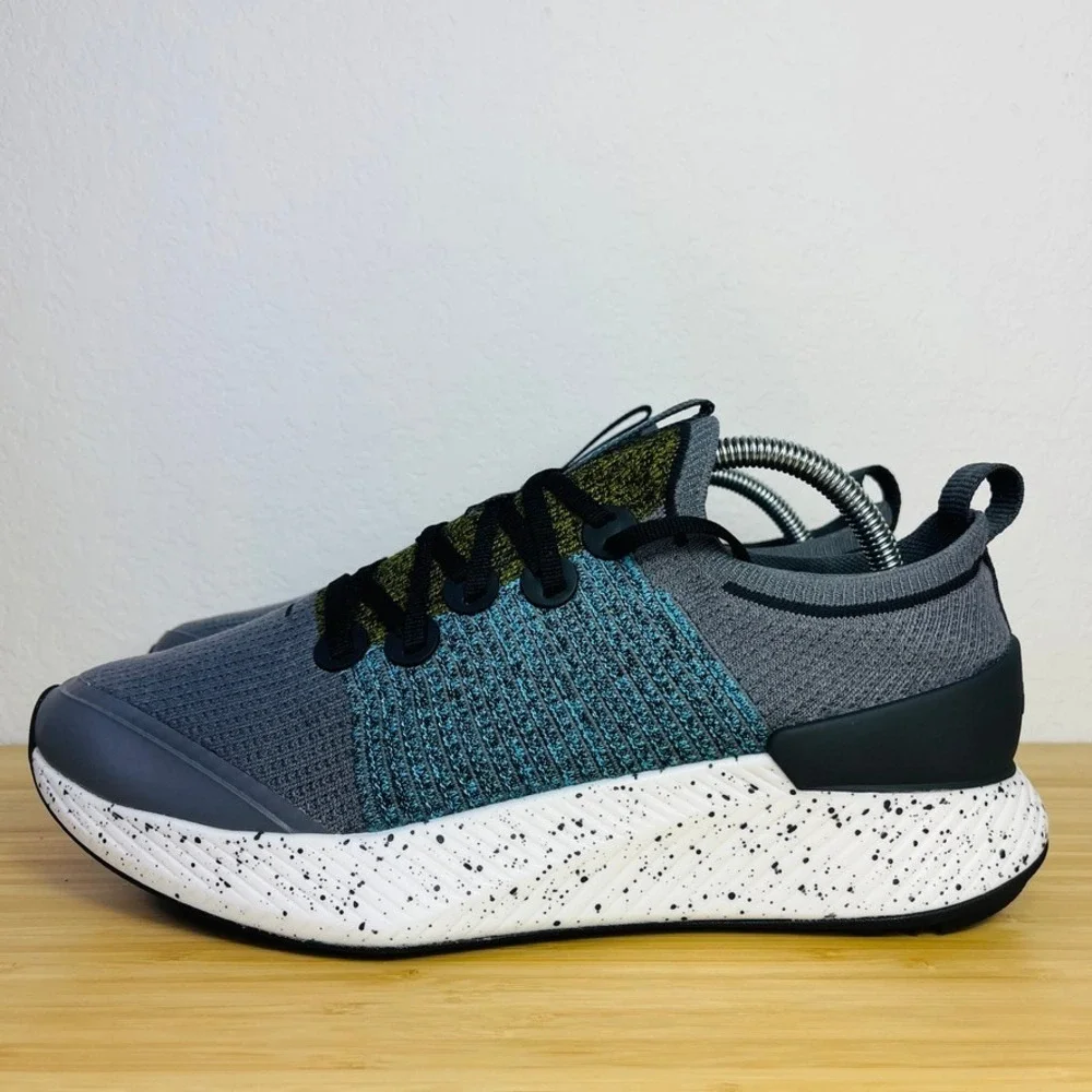 Allbirds Wool Runner Mizzles Women's Running Shoes Gray Teal Yellow Size 11 - Picture 3 of 9